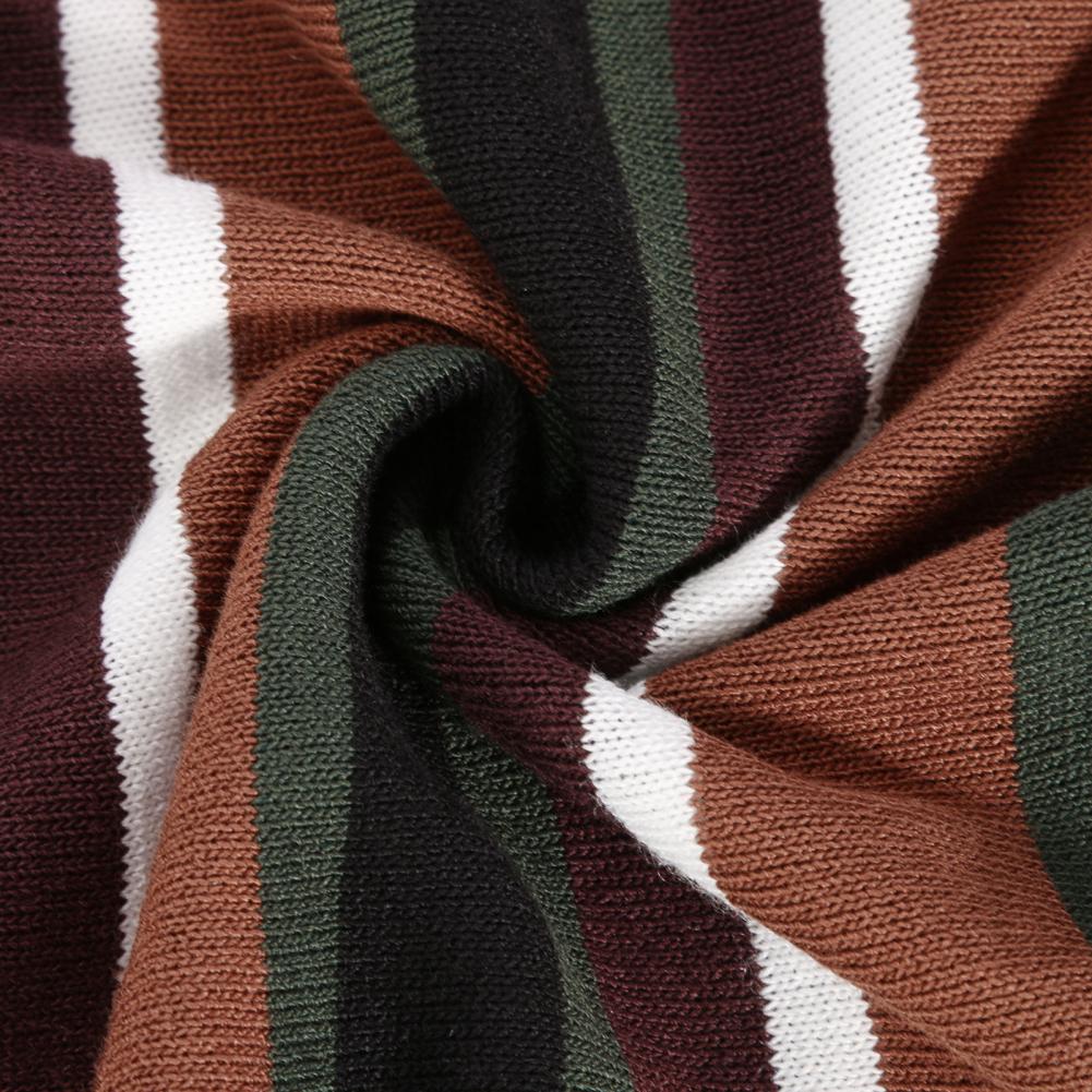 Men's Summer Knitted Shirt Contrast Color Single breasted Short Sleeve Stripe Print Knitted Summer Tops Male Clothes 20 S9682e1c786e3477fa564cc79eac79f43G