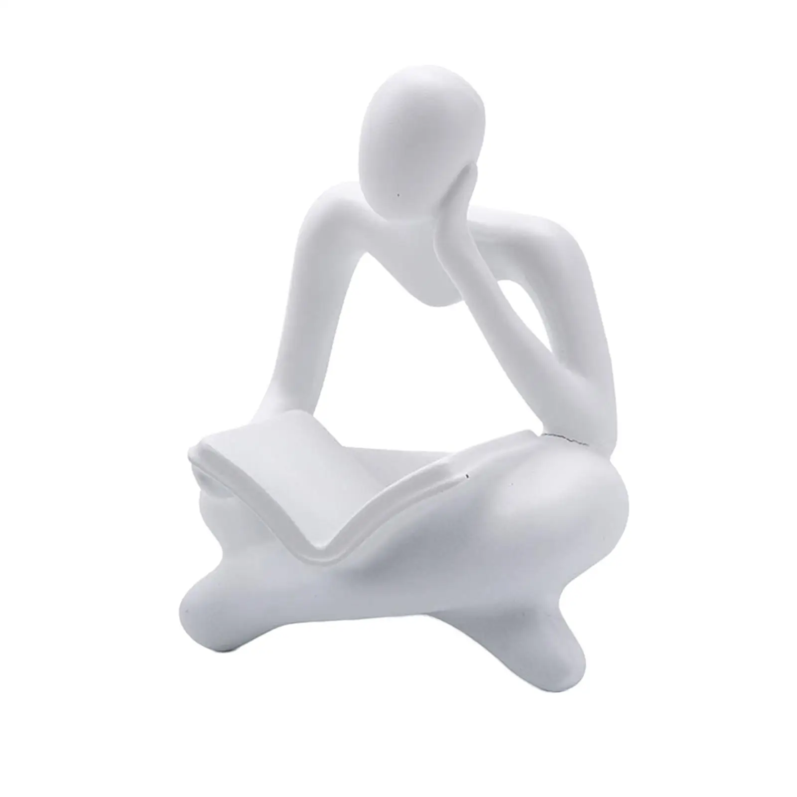 Resin Reader Statue Figures Elegant Art Crafts for Office Hotel Desktop Bookshelf