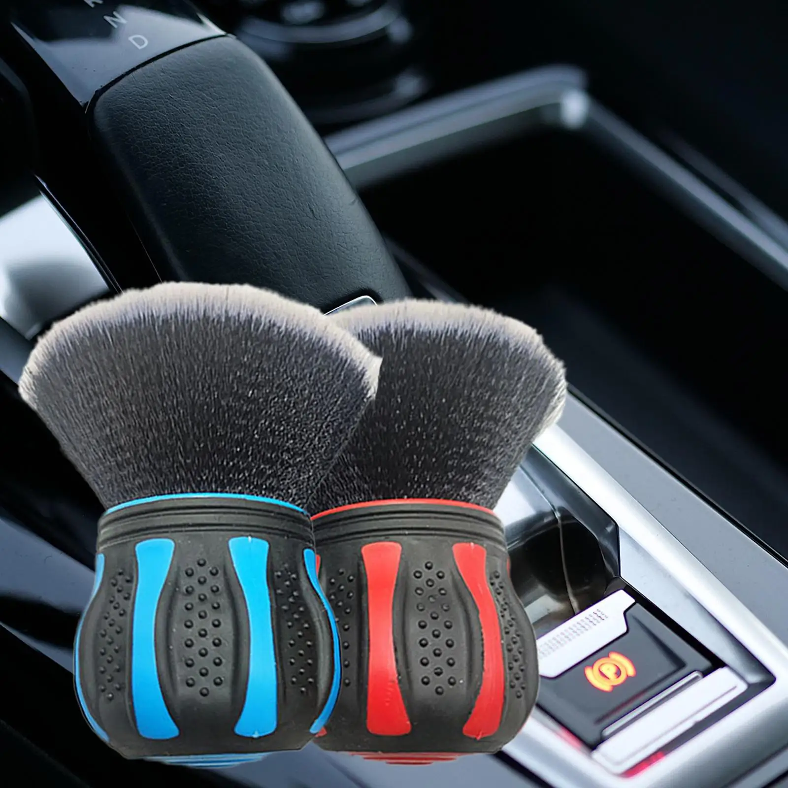 Detail Brush for Car Vehicles Knob Like Handle Wheels Cleaner Accessory