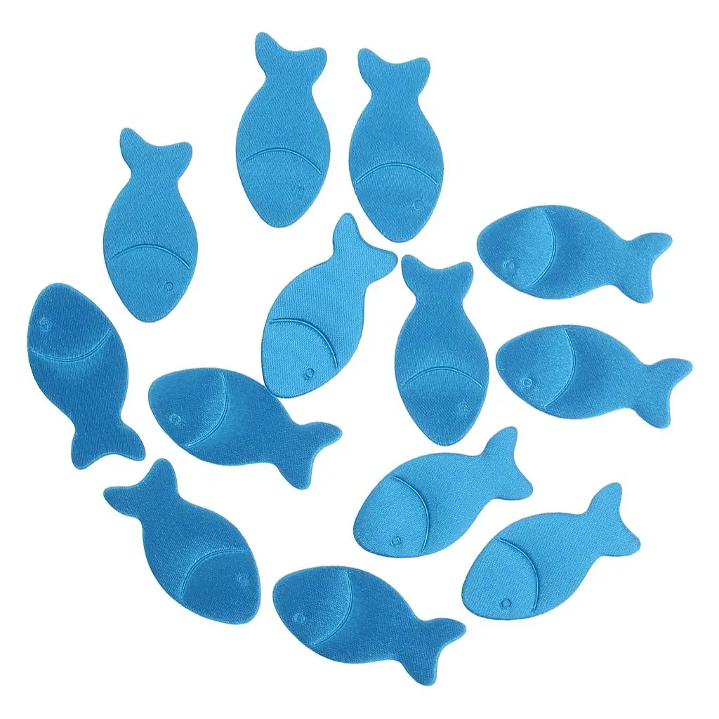 Pack of 200pcs Blue Satin Fish Confetti Wedding Anniversary Birthday Celebration DIY Table Scatters 3.5x1.5 cm