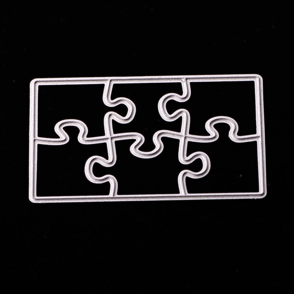 Metal Cutting Die Rectangle Puzzle Jigsaw Cut Dies Stencils for DIY Scrapbooking Paper Embossing Decoration