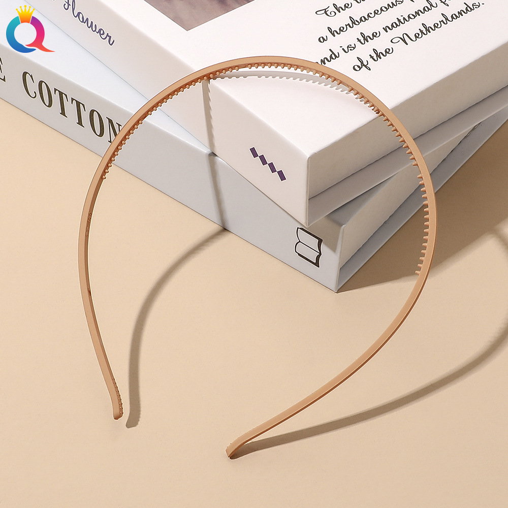 4mm Wide Thin Plastic Plain Headband for Women Girls Matte Hair Bands Teeth Comb DIY Skinny Hair Hoop Sport Hair Accessories