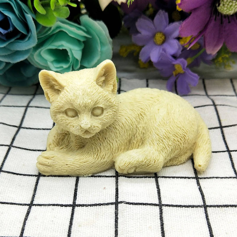 Description Picture 4 of itemLarge Sleeping Cat Silicone Candle Mold Diy Handmade Animal Resin Gypsum Soap Cake Chocolate Making Tool Home Decoration Gift