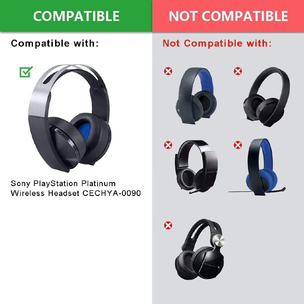 For Sony Ps4 Playstation Platinum Wireless Original Replacement Earmuffs - Earphone Accessories - AliExpress