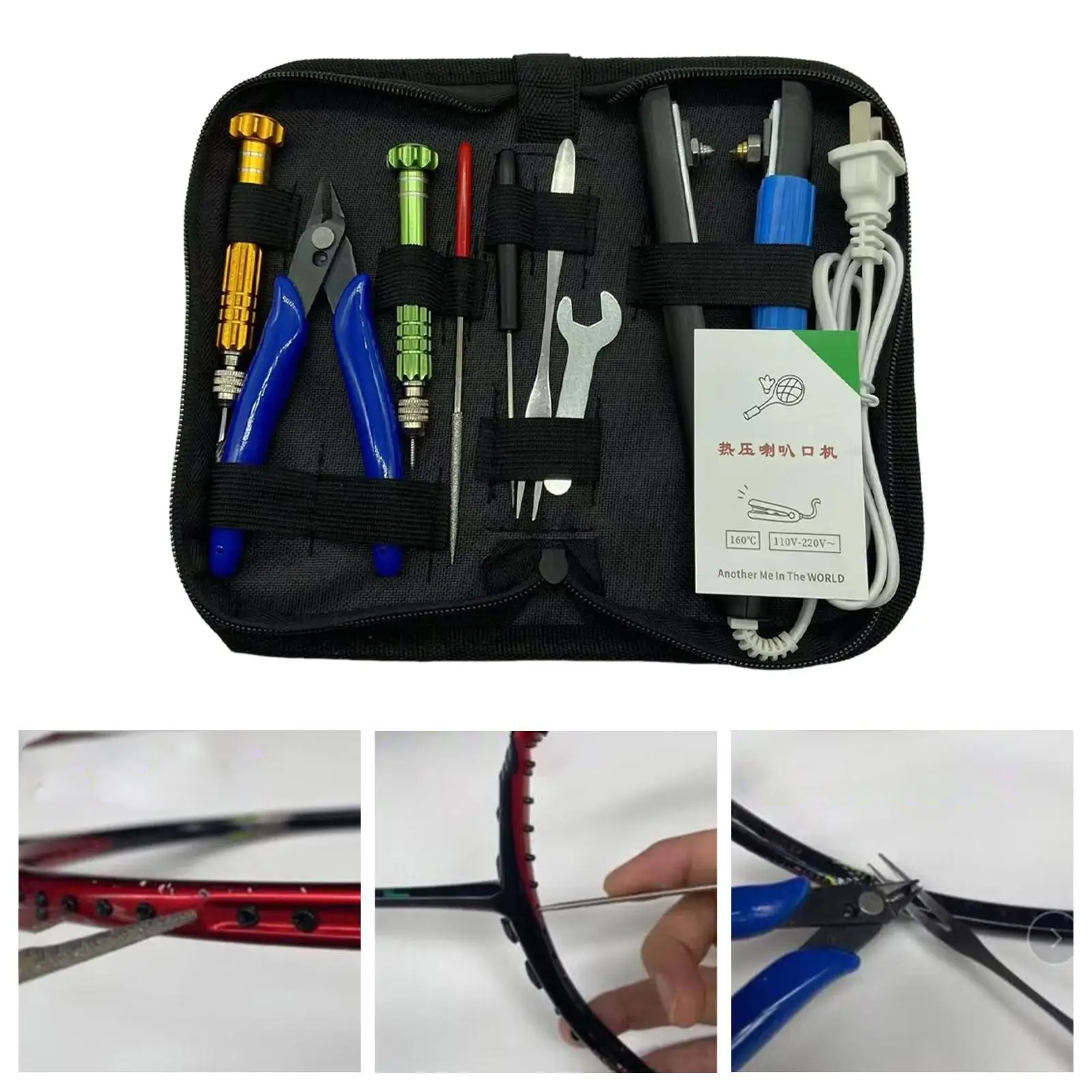 Badminton Racket Pliers Heat Press Nail Extractor Tennis Racquet Clamp for Repairing