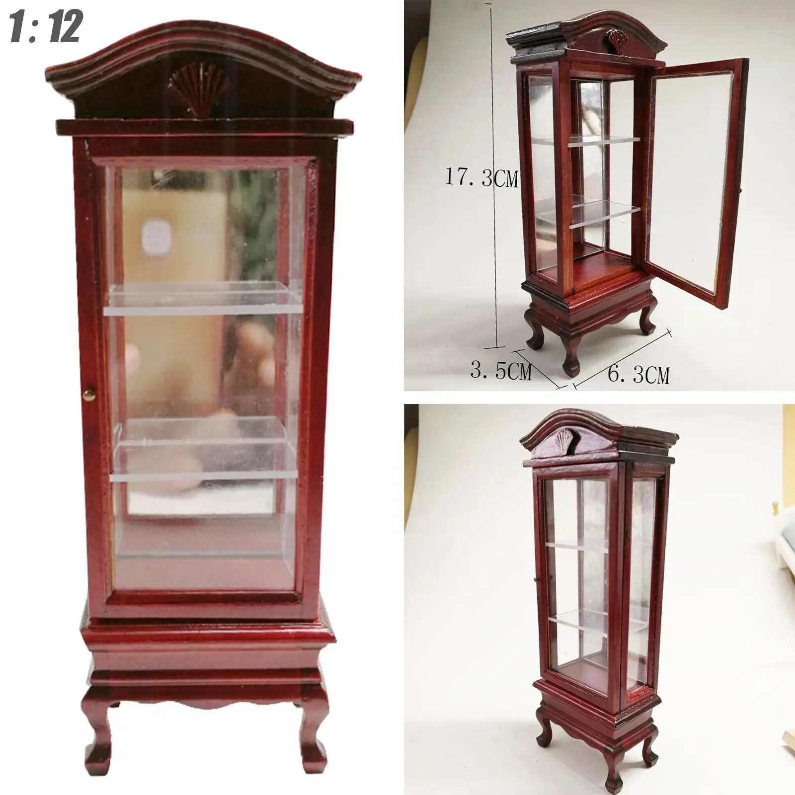 Miniature Dollhouse Furniture Furniture 1/12 Cabinet Cupboard for Boys Girls Birthday Gifts