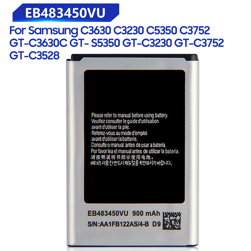 C5350 C3752 GT-S5350 GT-C3230 GT-C3630 GT-C3630C GT-C3752 GT-C3528 EB483450VU 900mAh