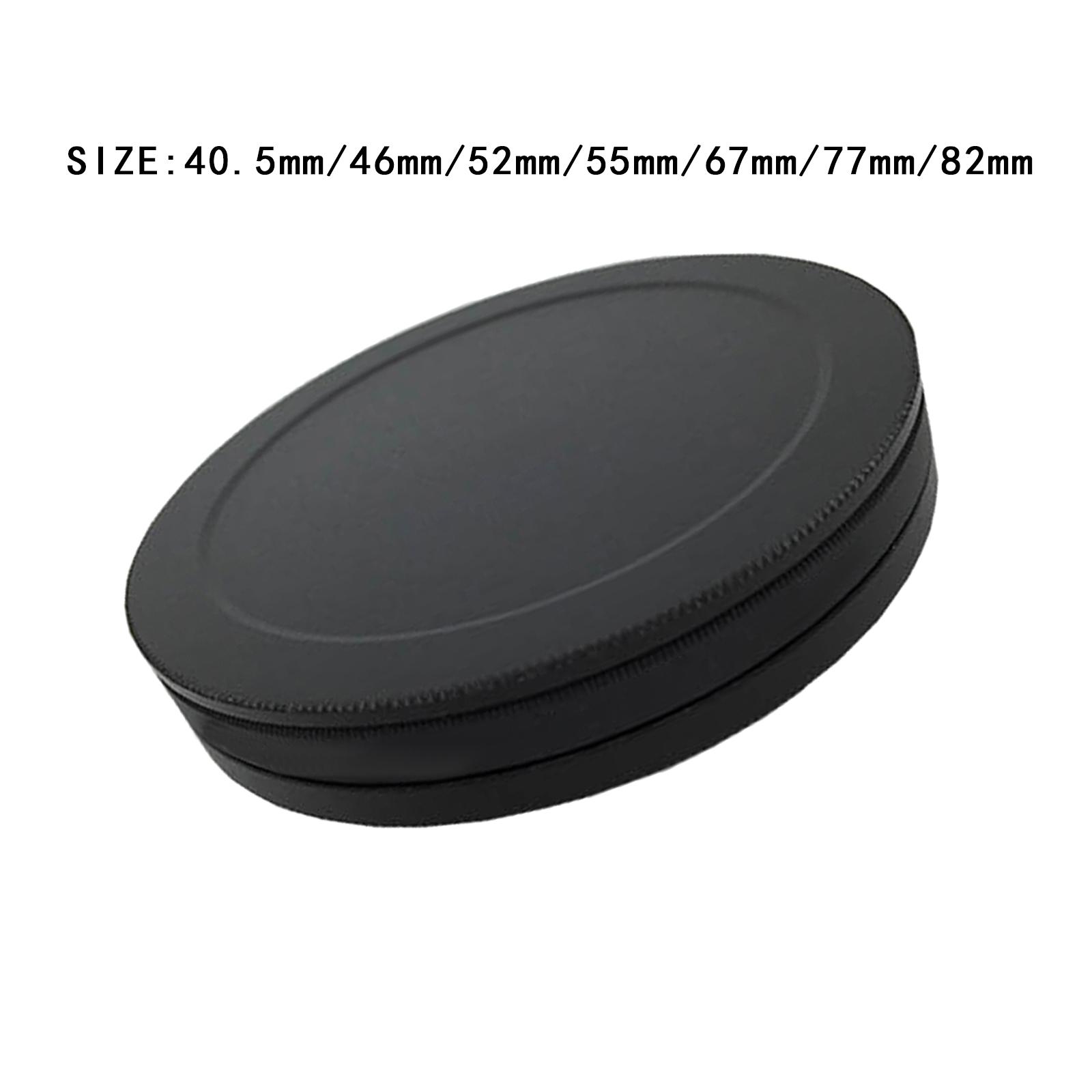 2 Pieces Metal Screw in Lens Filter Stack Caps Filters Cover Front Rear Case for Cpl Fader Filters Metal Box Storage Caps