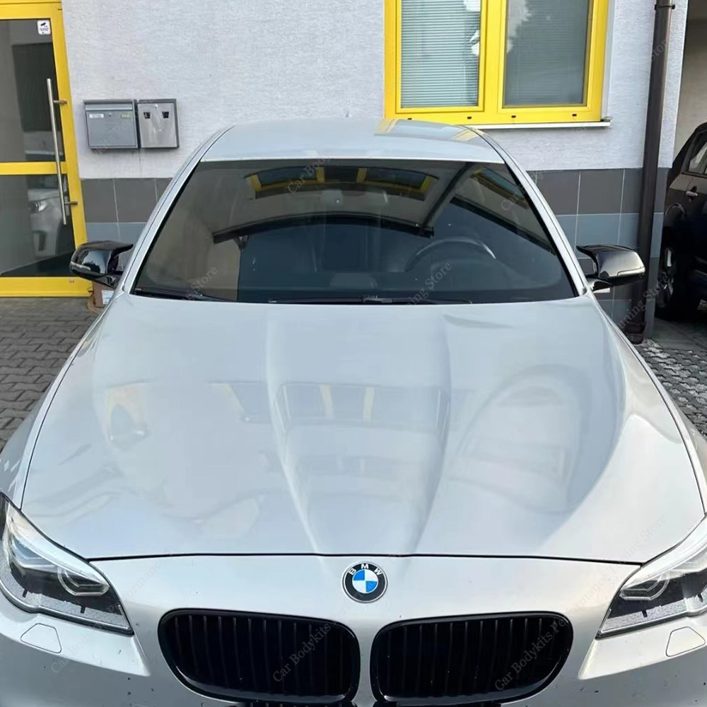 Für bmw f10 f11 lci 2 stücke m stil glänzend schwarz rückspiegel abdeckung kappen trim shell rahmen 520d 525i 530i 530d m550i 2006-2018 – Detail 3
