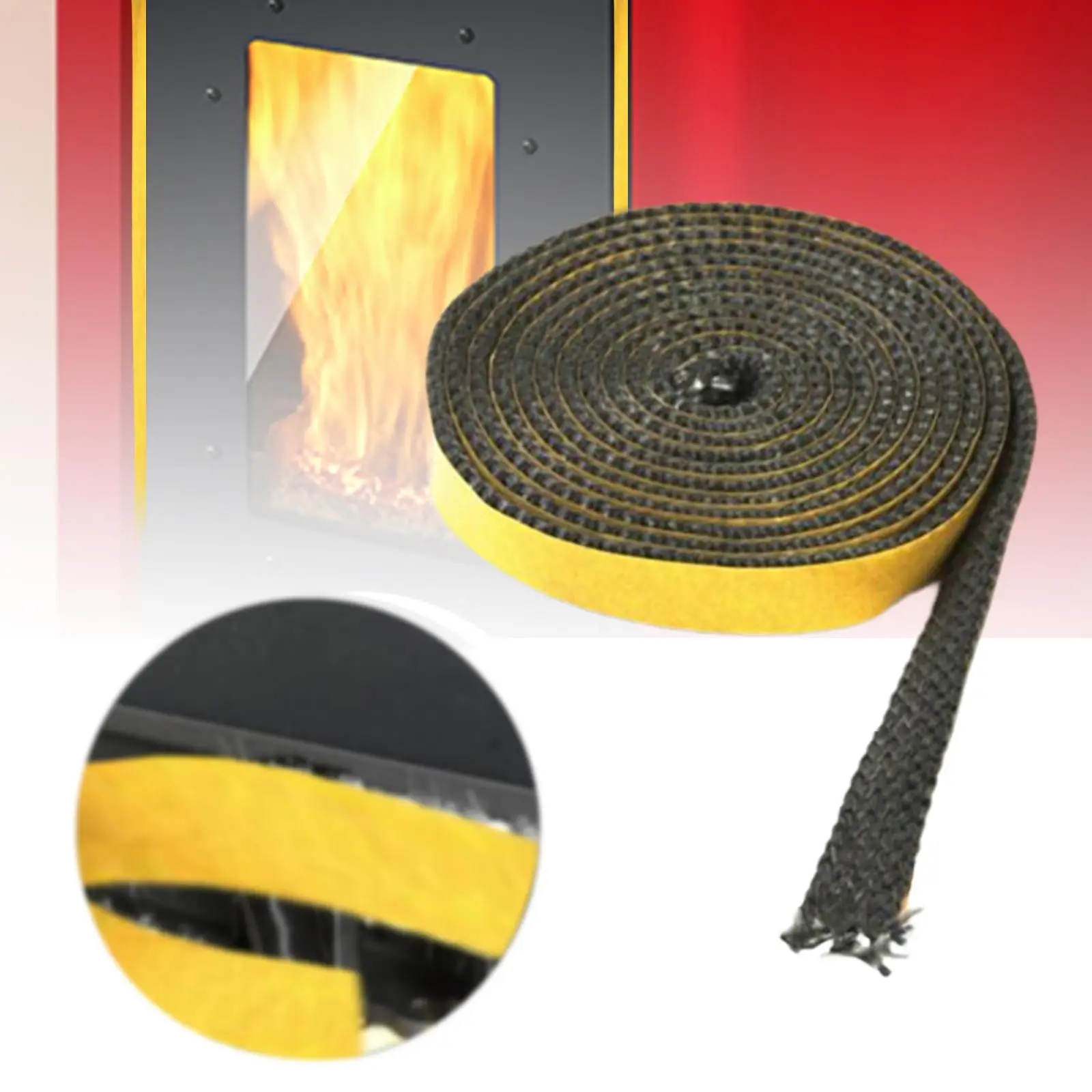 18mmx3Metre Fireplace Tape Seal Self Adhesive Accessories Wear Resistant