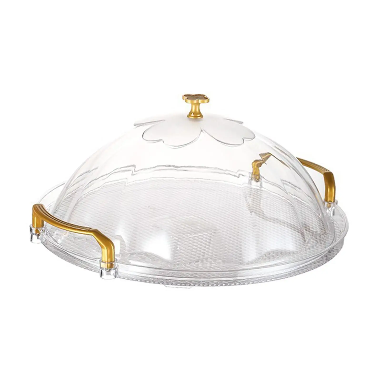 Round Serving Tray with Handle Cake Tray with Dome for Home Entertaining