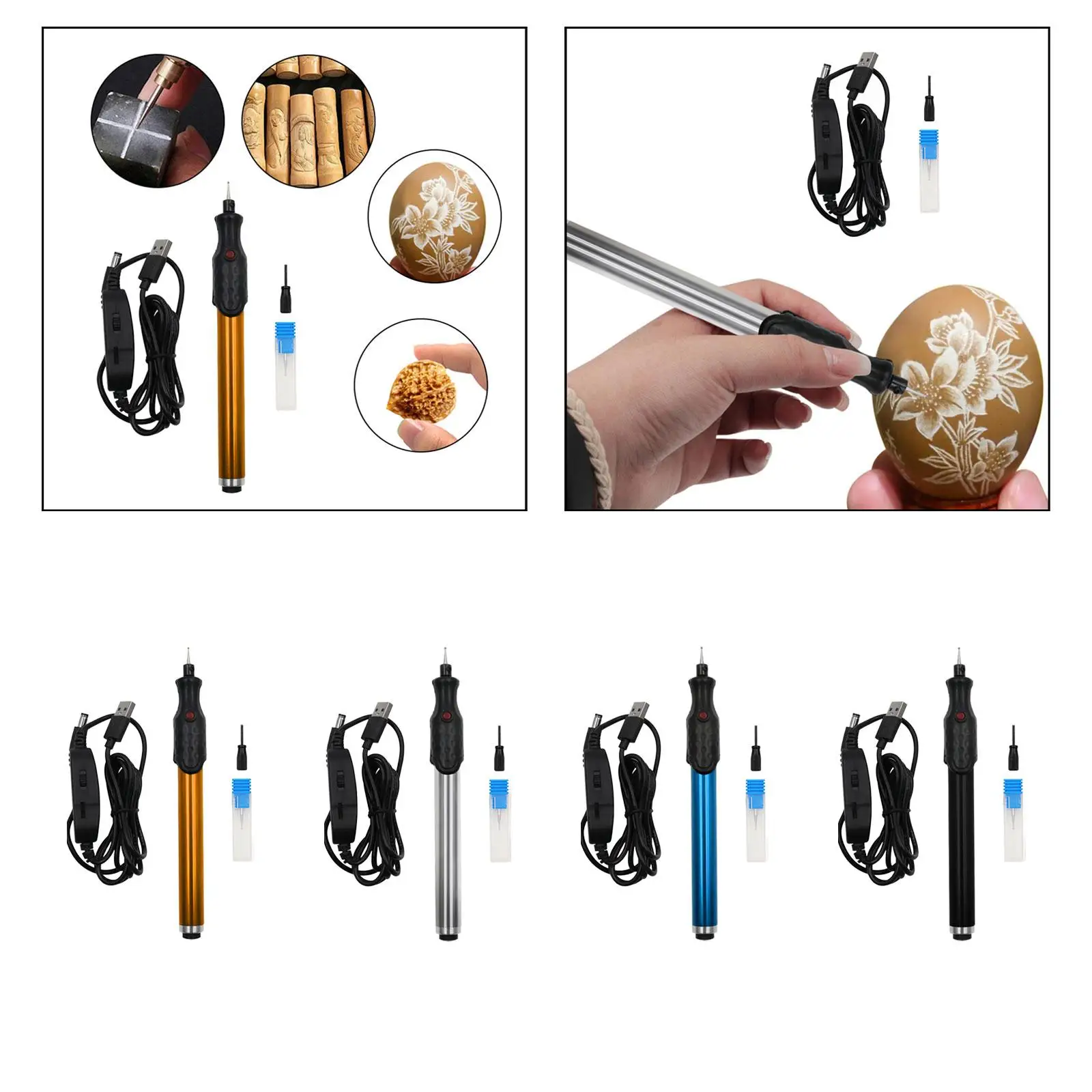 Electric Engraving Pen Adjustable DIY Crafts Wood Professional Engraver Tool