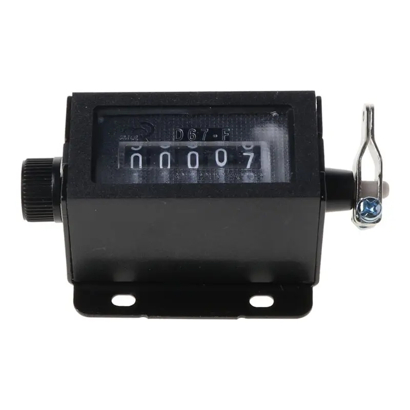 D67-F 5 Digits Mechanical Pull Stroke Counter Black Casing Resettable 