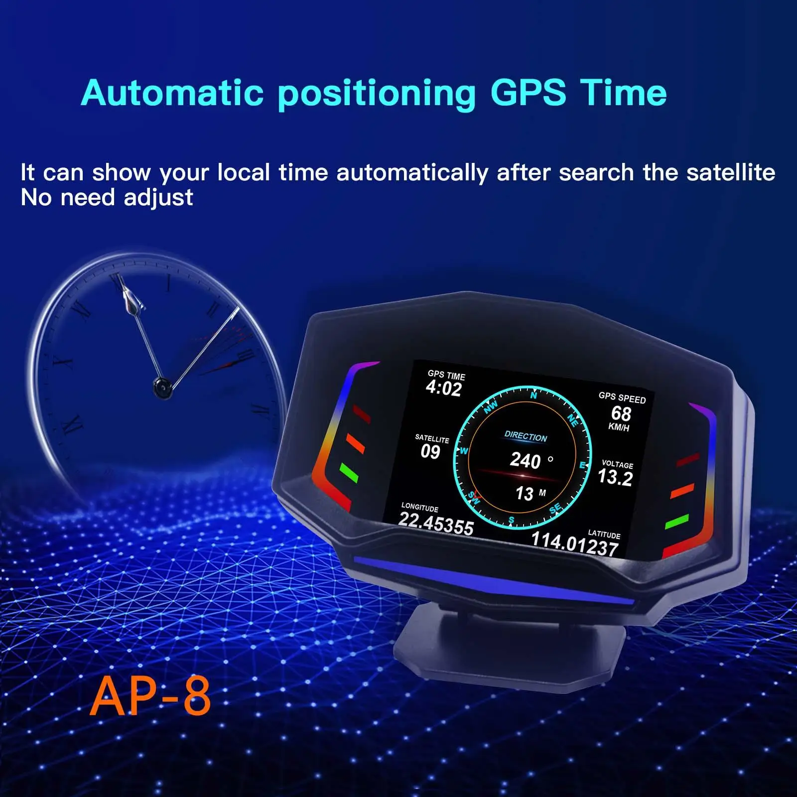 3 in  OBDII Speedometer OBD2 GPS Gauge MPH Smart for Most Car