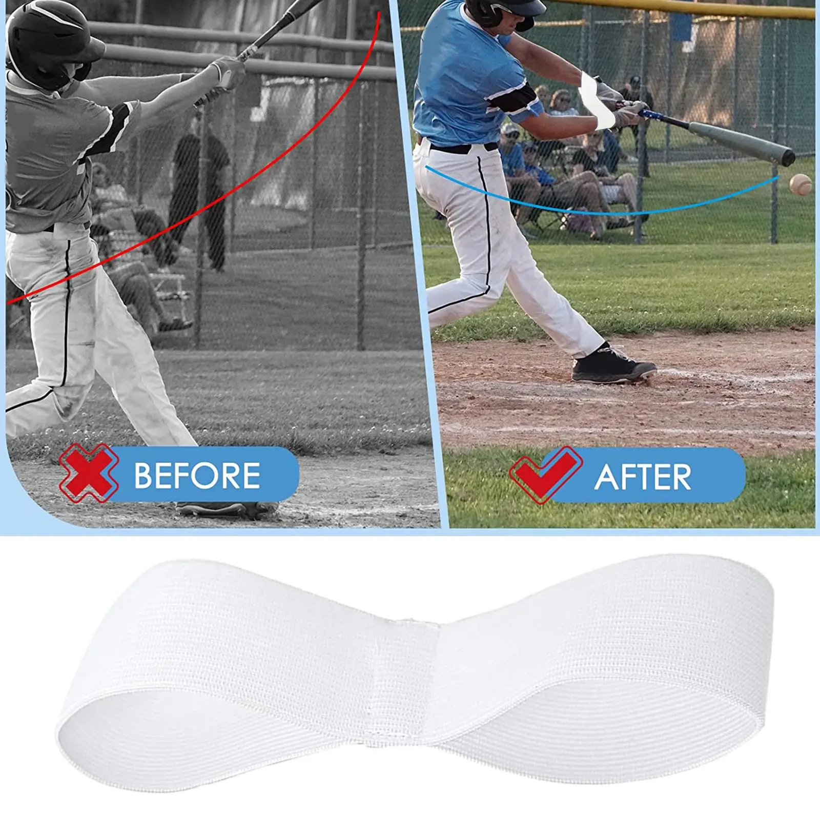 Baseball Swing Trainer Bands Tool Outdoor Sports to Forming Muscle Memory Softball Training Aid for Players Throwing Men Women