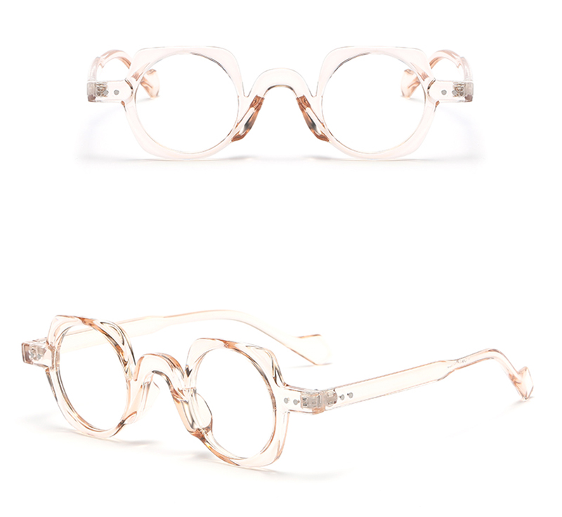 JNPCXI New Arrival Retro Round Punk Glasses for Men Clear Lens Fashion Glasses Frame Women Vintage Hexagon Decoration Male