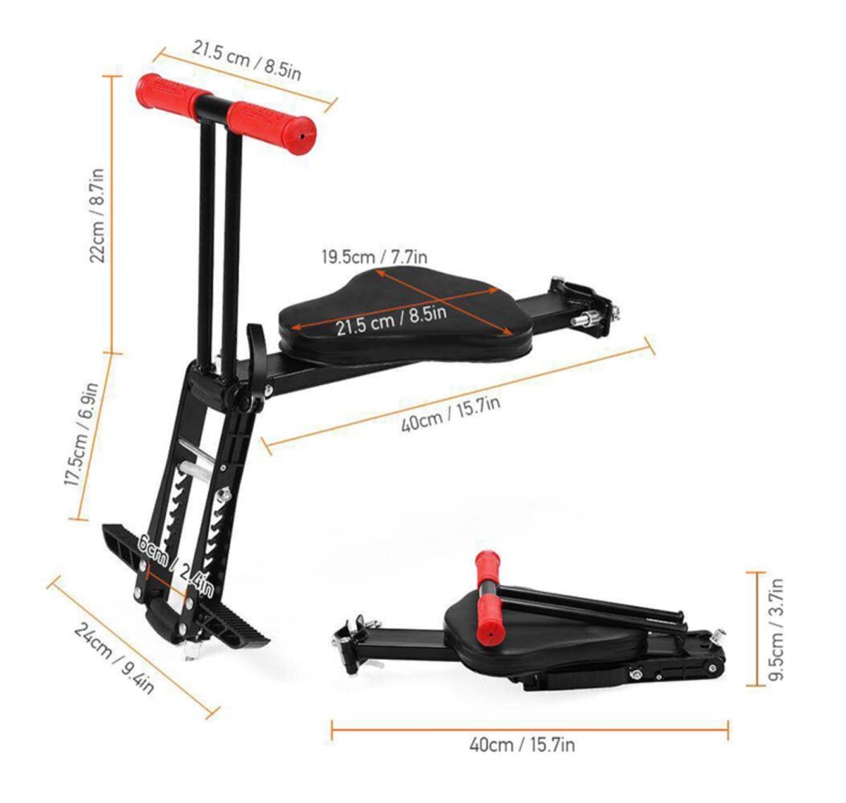 Title 3, Novo leve dobrável assento de bicicleta criança...