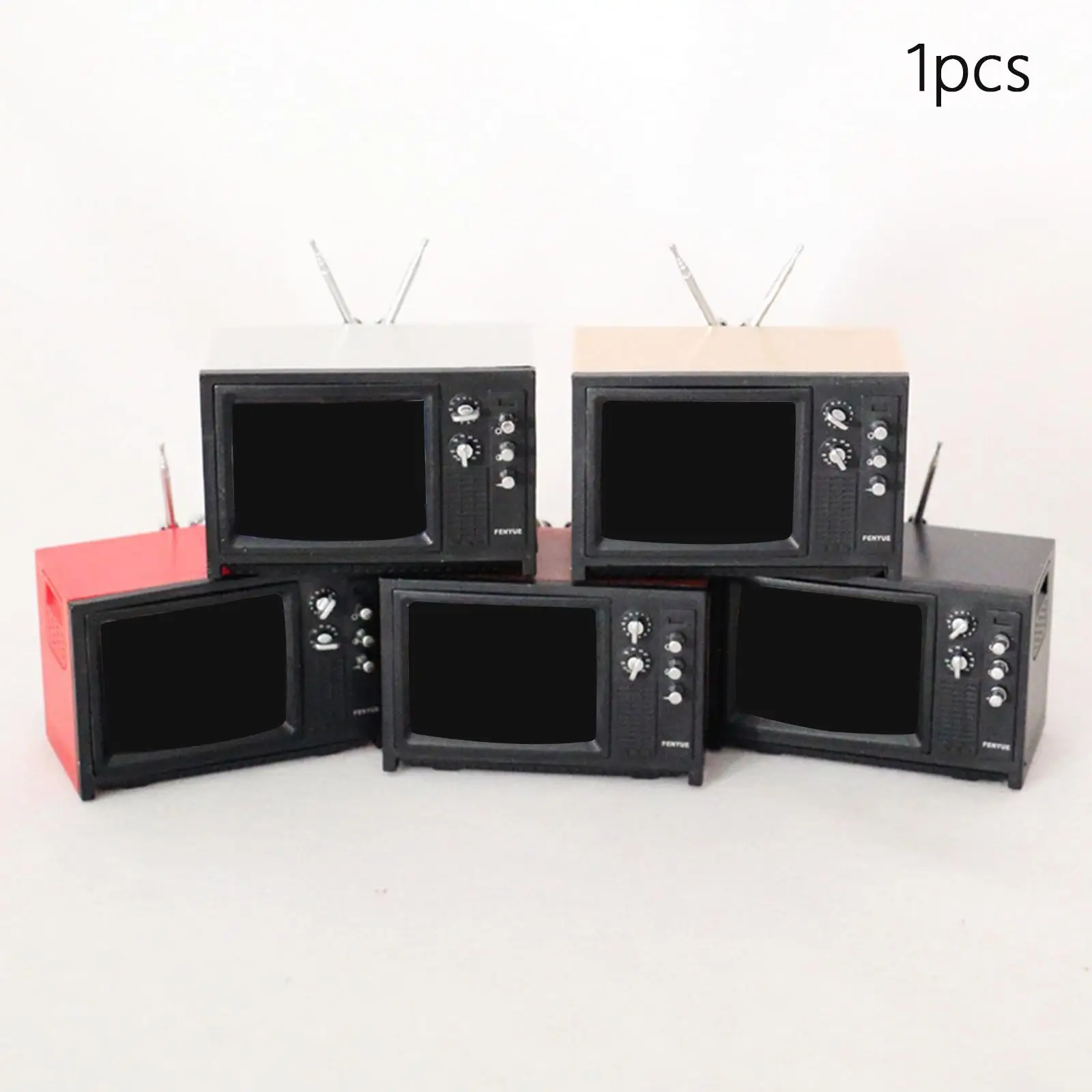 Mini Television Decor Creative Ideas Props Furnishing 1:12 TV for Dollhouses Micro Landscape Life Scene Layout DIY Accessory