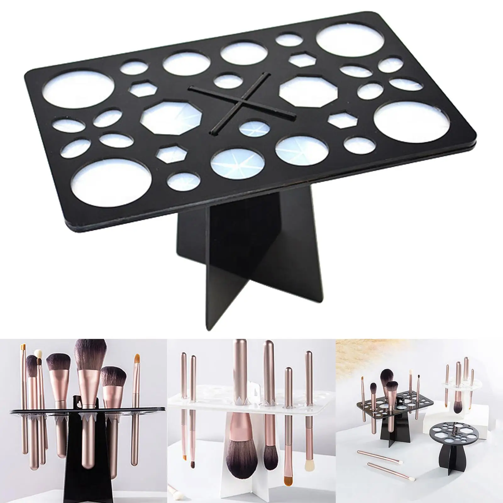 Makeup Brushes Drying Rack Removable with Various Sizes Holes Collapsible