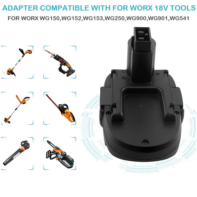 Adapter WA1820 For Worx 18 20V Li ion Battery to 18V NI Cordless