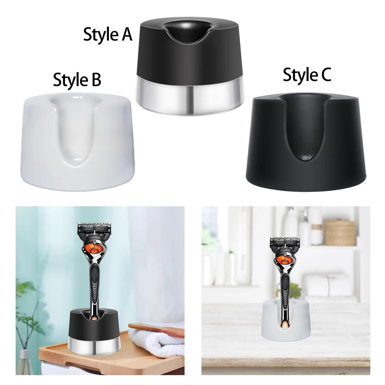 Manual Shaver Holder Drying Stand to Use Durable Countertops Accessories Safety Shaver Holder Base Shaver Holder for Skin