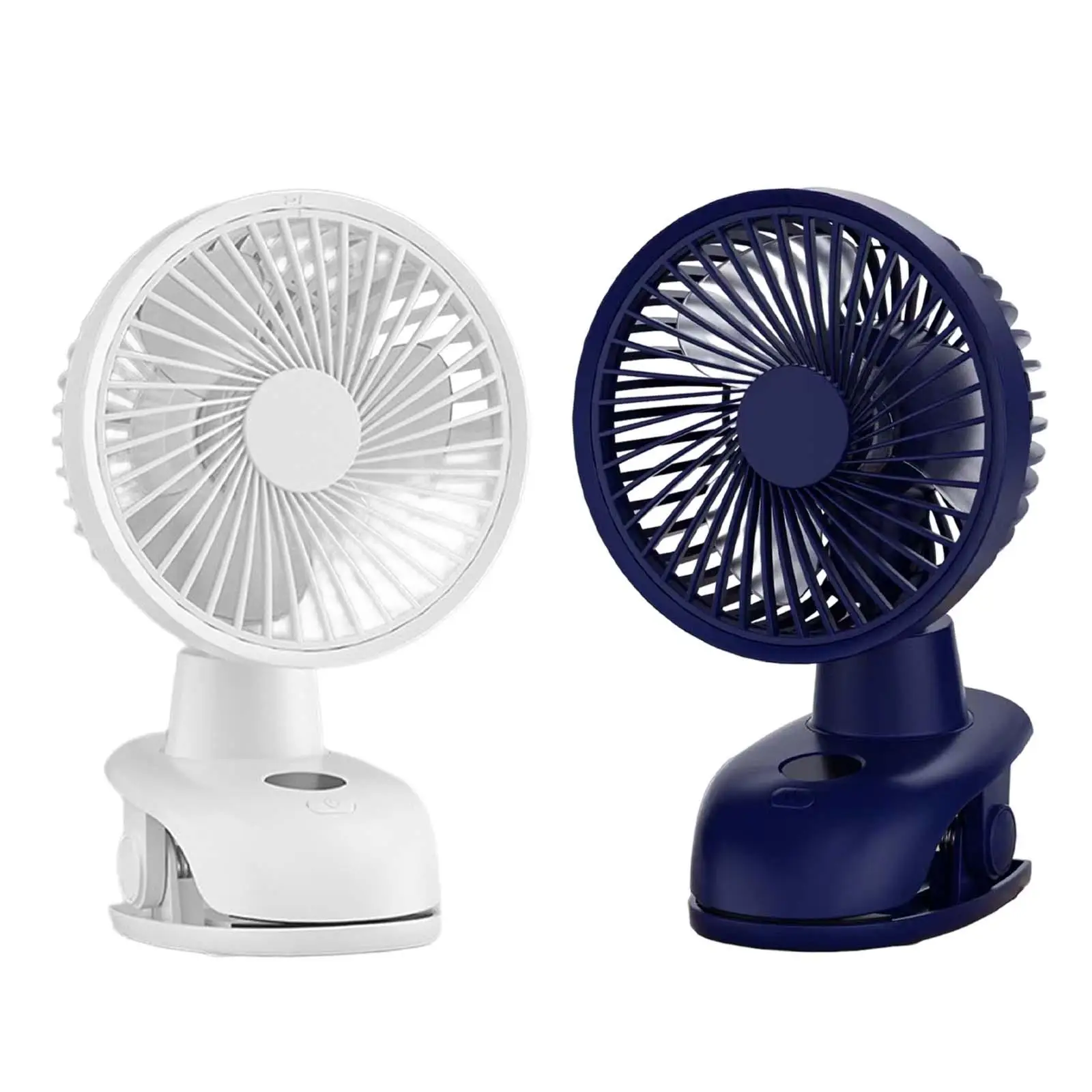 Portable Clip Fan Rechargeable LED Display 4 Speeds Quiet USB Desk Fan Table Fan Auto Oscillating Fan for Camping Bedroom