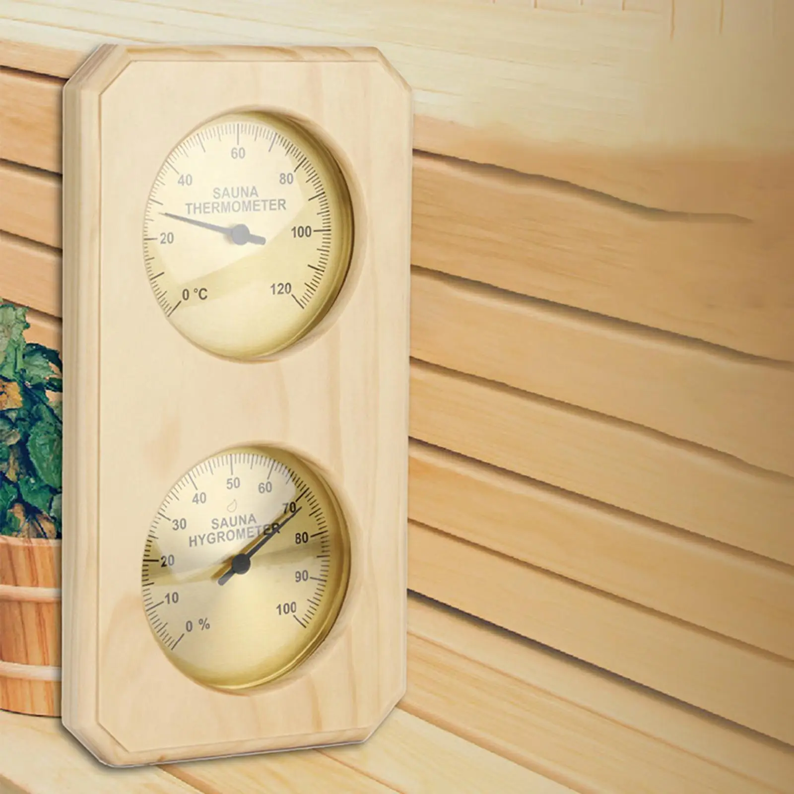 Sauna Thermometer Hygrometer Indoor Humidity Horizontal Hygrothermograph