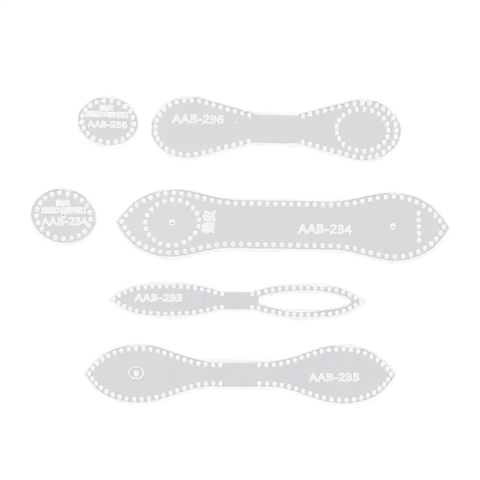 4x Acrylic Keychain Template Pattern Stencil Patchwork DIY for Projects