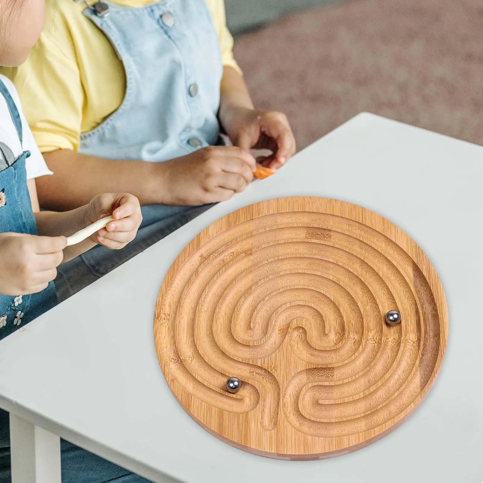 Portable Labyrinth Game Preschool Learning Activities Ball Maze Toy Brain Teaser Game for Children Preschool Kids Toddler