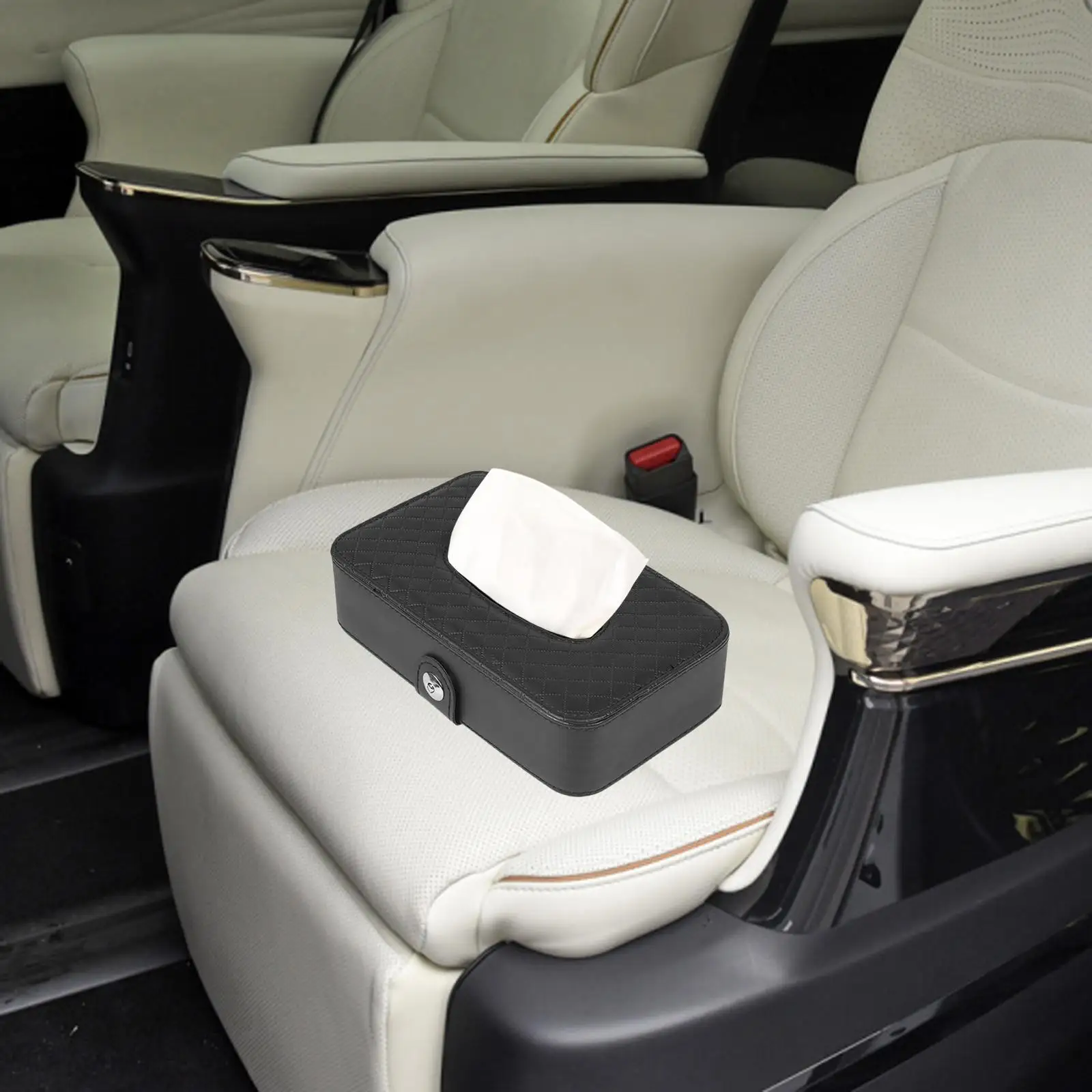 Universal Auto Visor Tissue Box Holder Interior Napkin Case Paper Towel Backseat