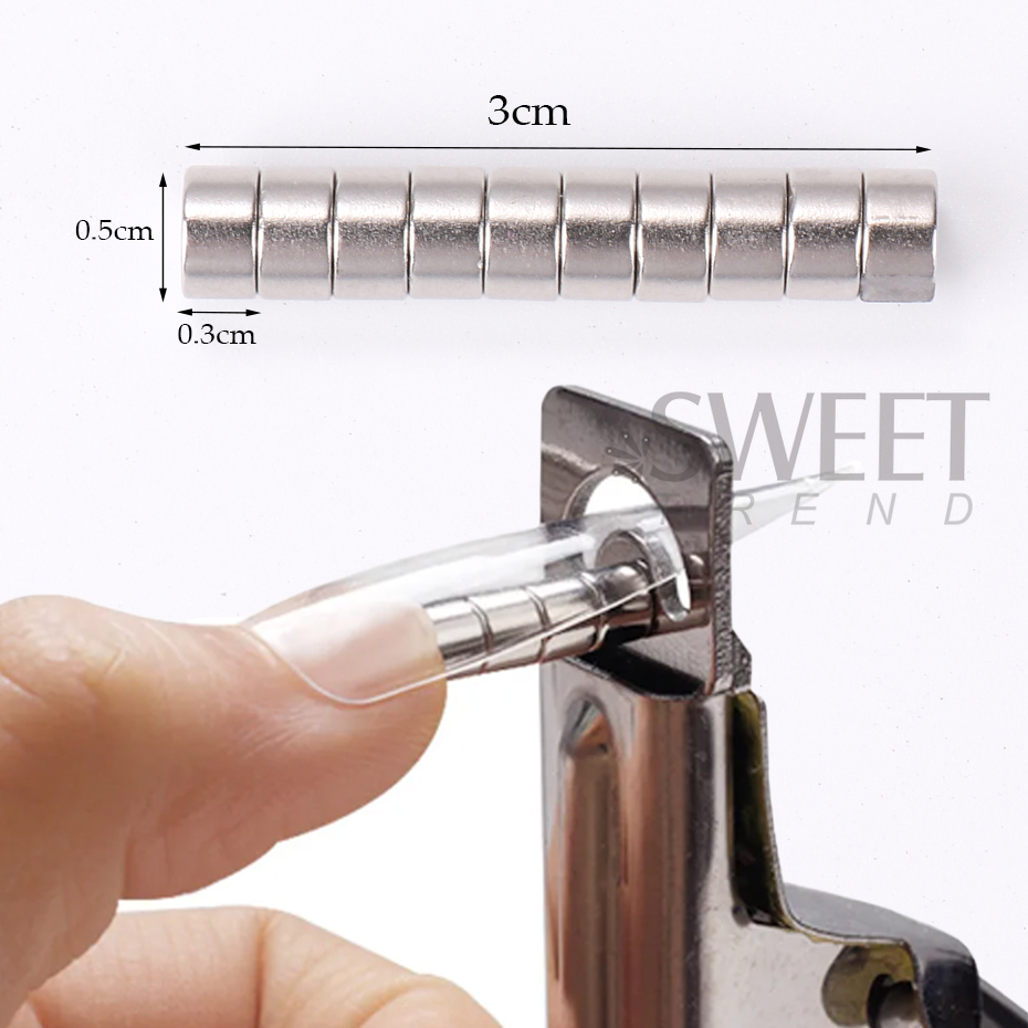 Description Picture 5 of item10/50pcs Small Magnets for Acrylic Nails Professional Nail Art Clipper False Tips Edge Cutters Tip Magnet Manicure Tools BES271