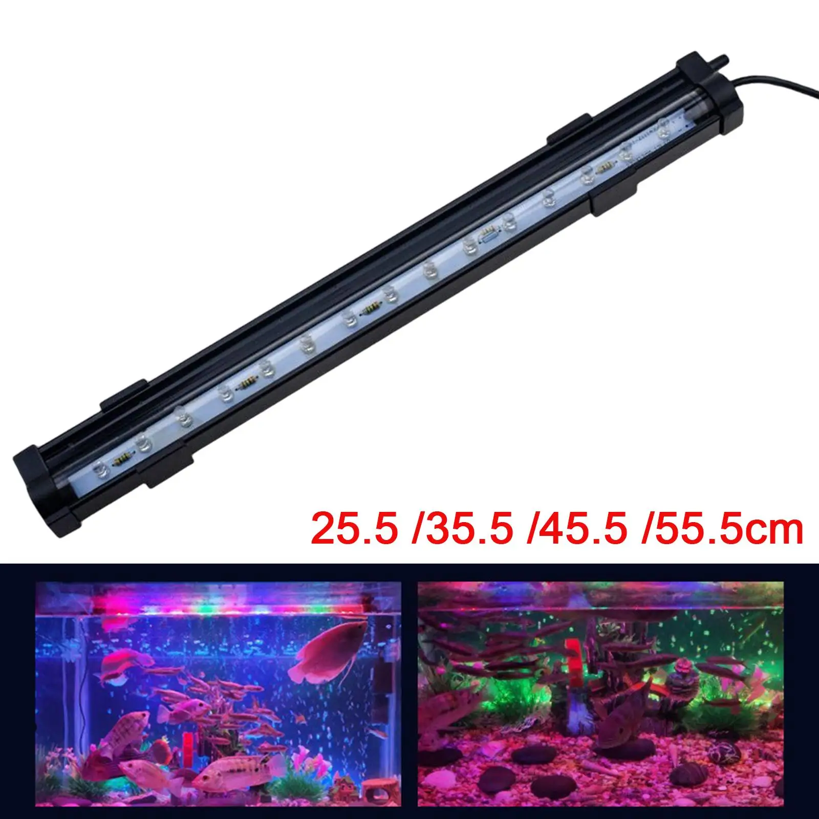 Aquarium Light Fish Tank Lamp Underwater Light Color Changing Waterproof Light Bar Stick for Home Office Decoration