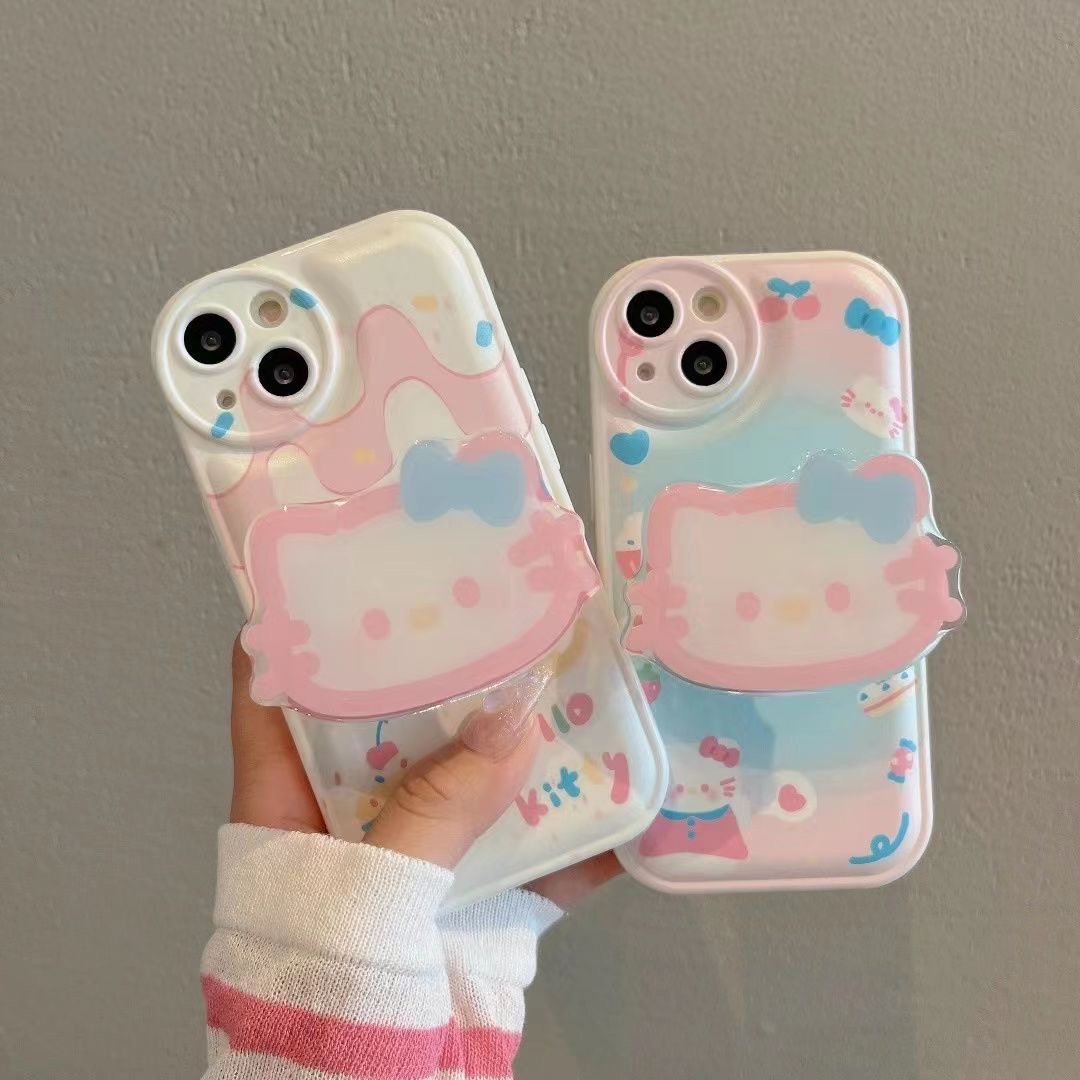 Чехол для телефона Sanrio Hello Kitty с подставкой для Iphone 11 12 13 14  Pro Max XS XR X 7 8 Plus SE 2020 ударопрочный чехол в подарок девушке |  AliExpress