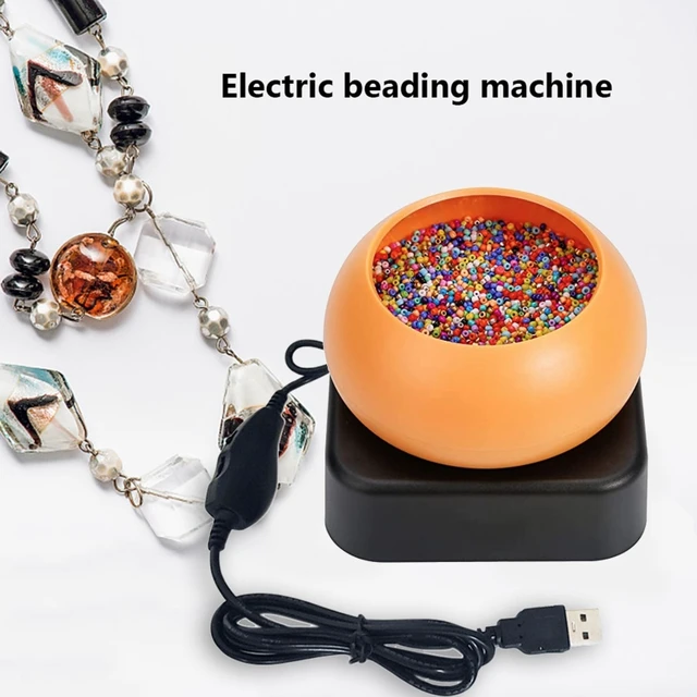 Electric Beading Machine for Waist Bead Automatic Bead Spinner for Jewelry Making Bead Loader Beading Spinner, Women's, Size: One size, Orange