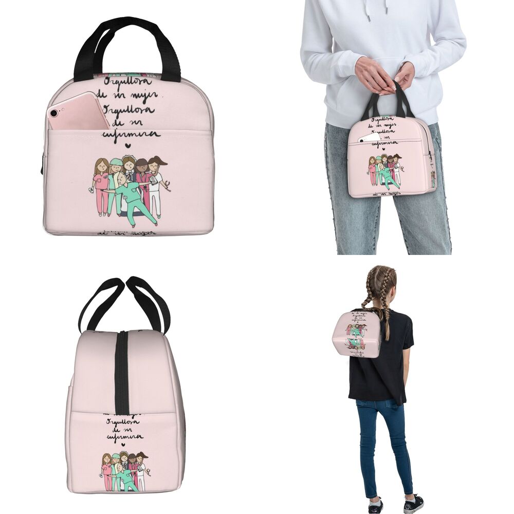 Ladies 'Cartoon Nurse Lunch Boxes, Isolado Oxford