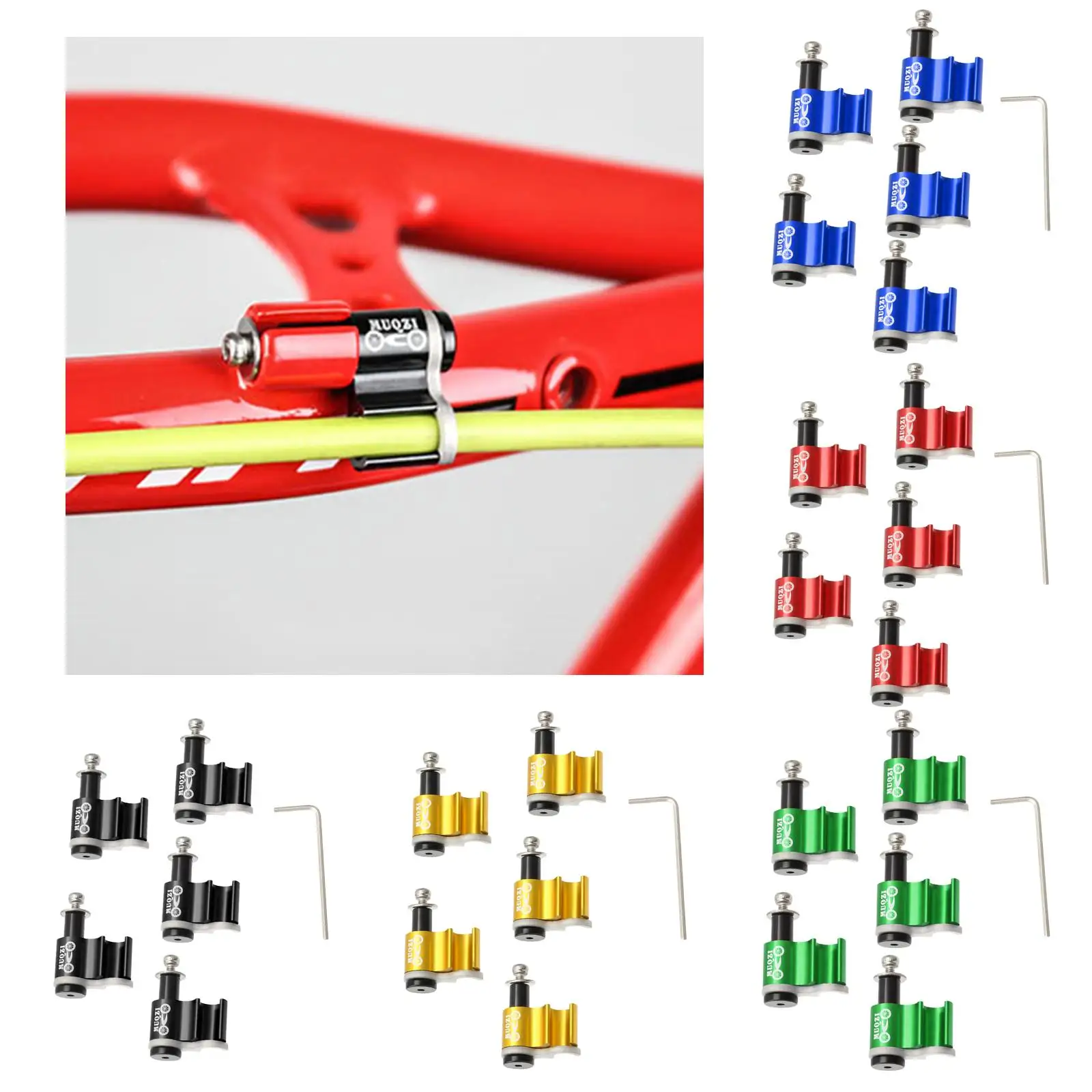 5Pcs/Set Bike Cable Grip Adapter Guide Bicycle Oil Tube Fixed Conversion Seat Wire  Brake Line  Tubing Alignment Organizer