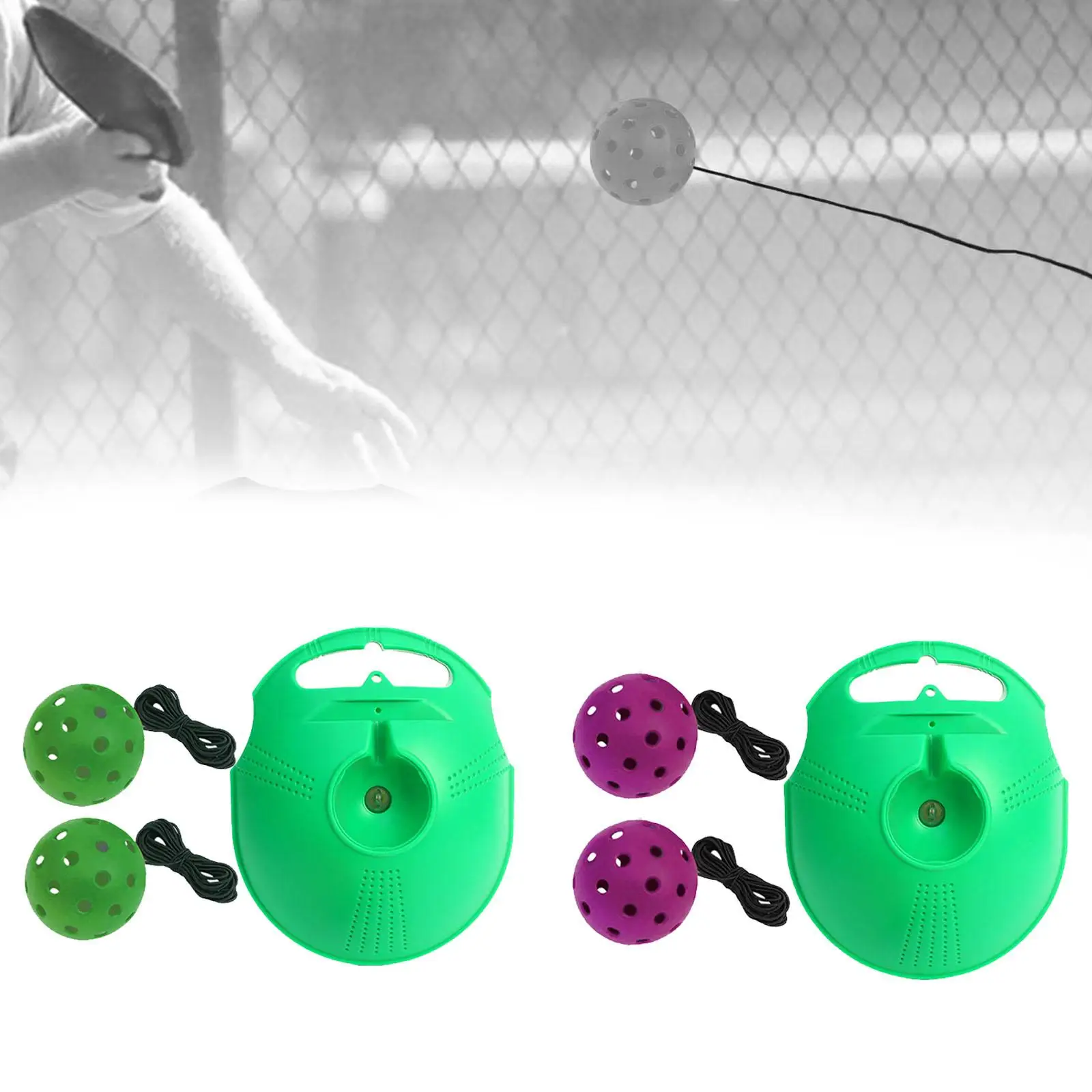 Pickleball Trainer with Rope with Handle Lightweight Enhances Skills Self