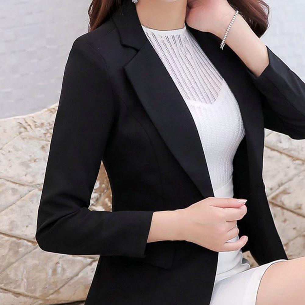 Title 4, Female Korean Casual Short Single Button Blazer...