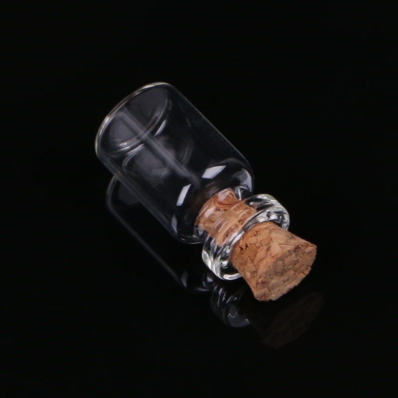 Description Picture 5 of item10pcs Mini Glass Wish Bottle Vial with Cork Stopper Storage Pendant 0.5/1ml