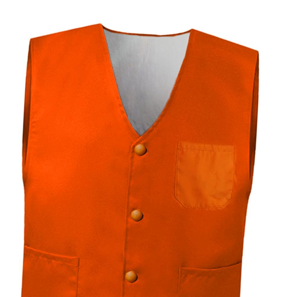 Unisex Safety Button Vest For Supermarket