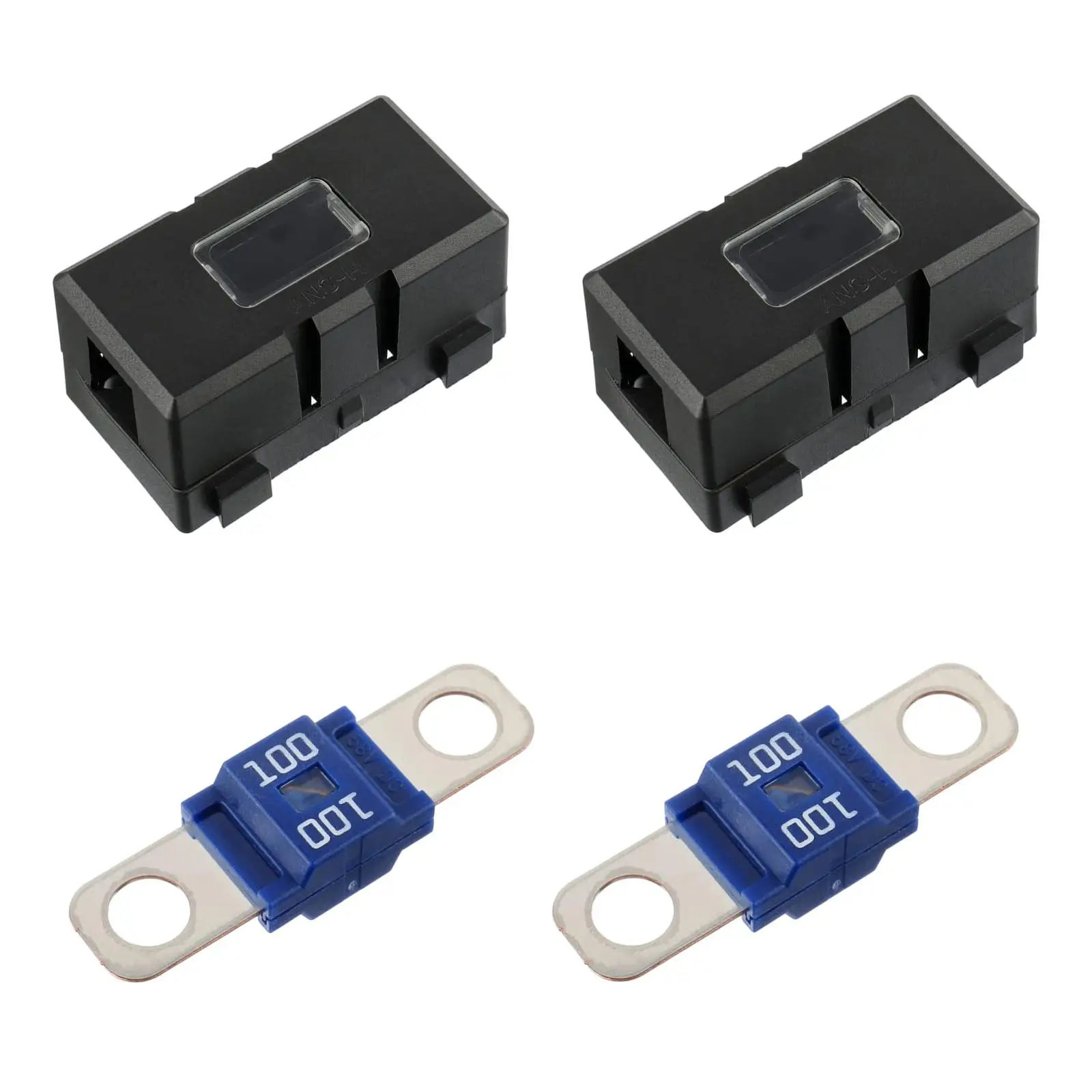 Multifunctional Car Fuse Holder with 2Pcs Fuses Waterproof for Trucks