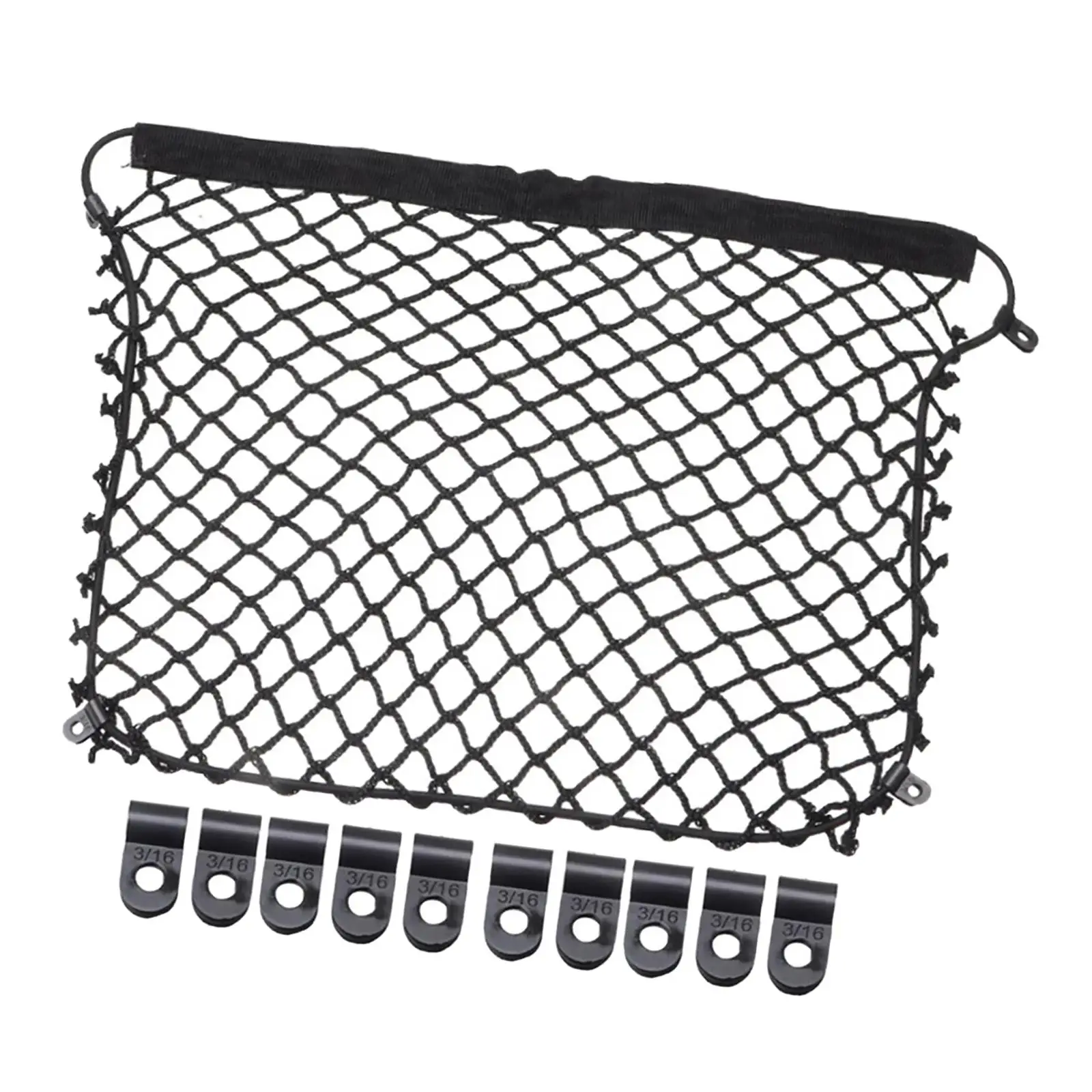 Motorcycle Cargo Net Trunk Lid Mesh with 10 Fixings Storage Net for F 650 GS