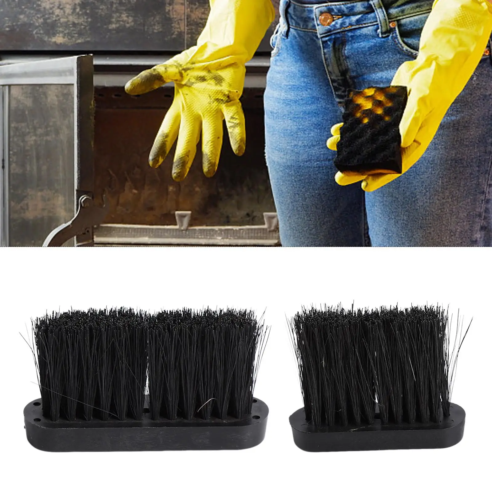 Fireplace Brush Cleaning Holder Fire Pits Hearth Fireside Brush for Fire Pits Fireplaces Hearths
