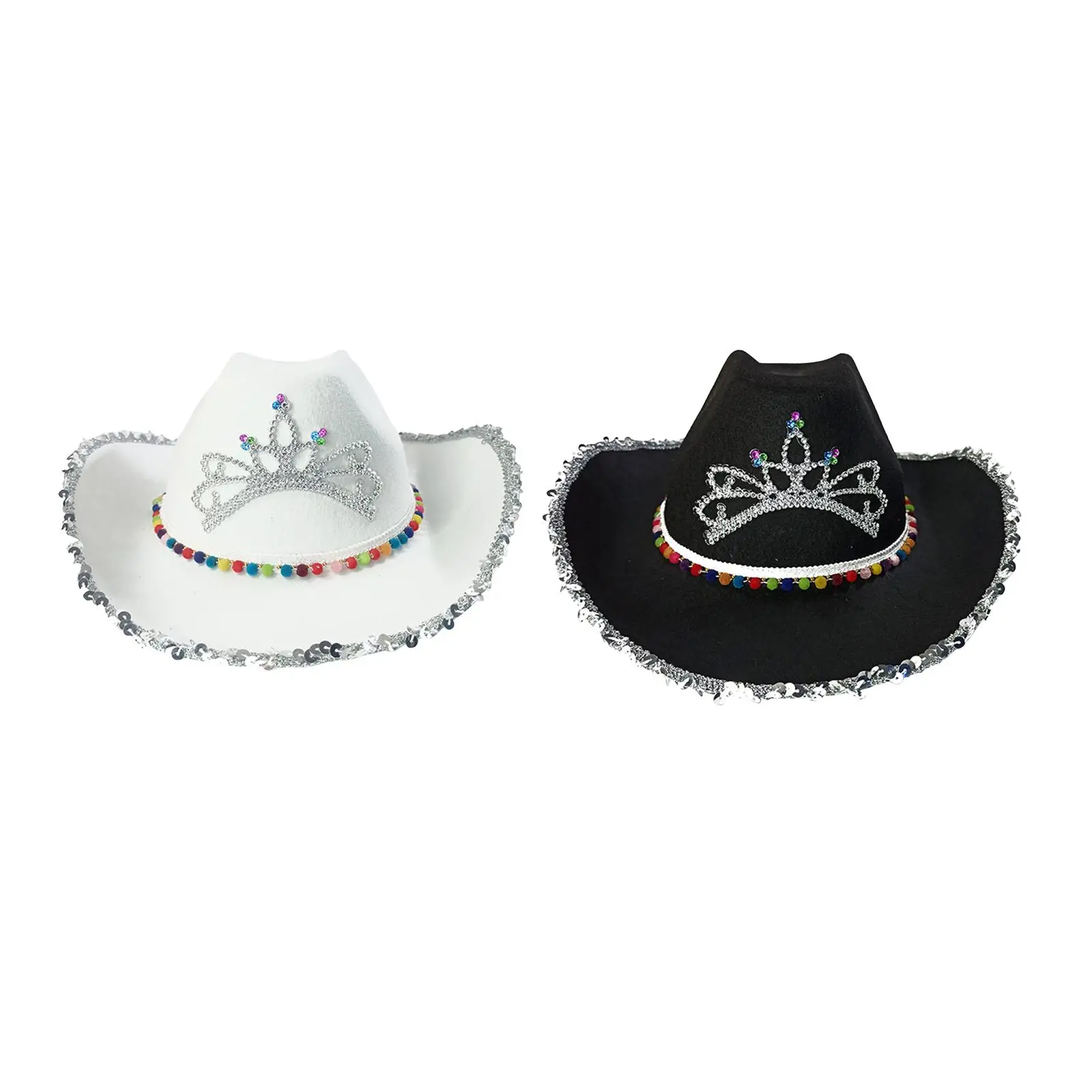 Fashion Western Cowboy Size Fits Most Wide Brim Party Favors Fancy Dress for Party Ladies Birthday Teens Holiday