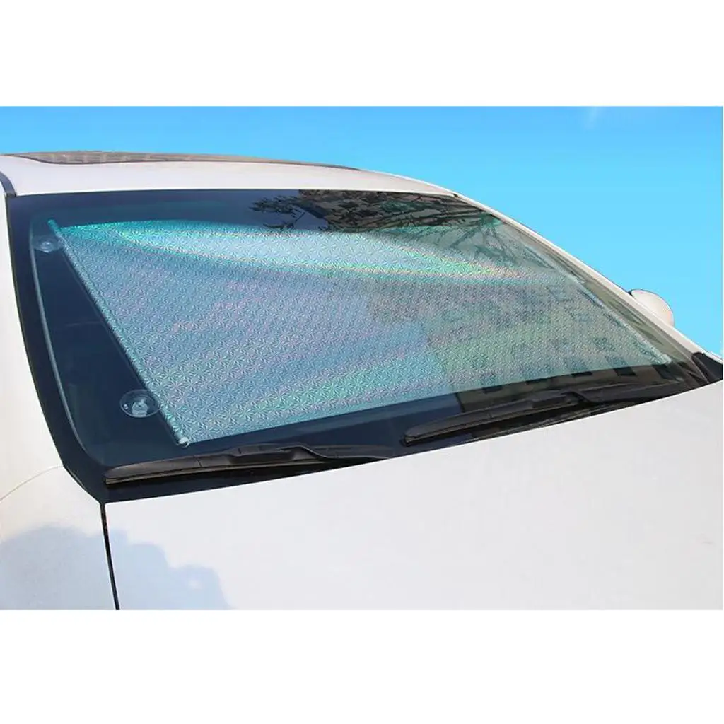 Car S Window Sun Shade Retractable Car Sun Insulation Curtain 68cmx125cm