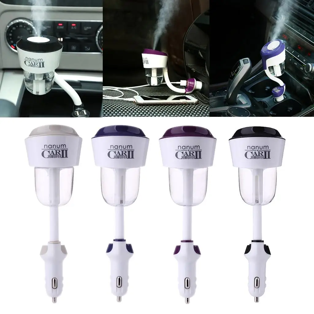 Mini Car Humidifier, Car Diffuser,  Car Air Refresher  with  Charger Adapter,  
