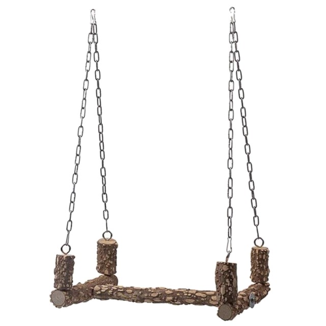 Bird Swing for Cage 15 Inches Parrot Perch Natural Wood Bird