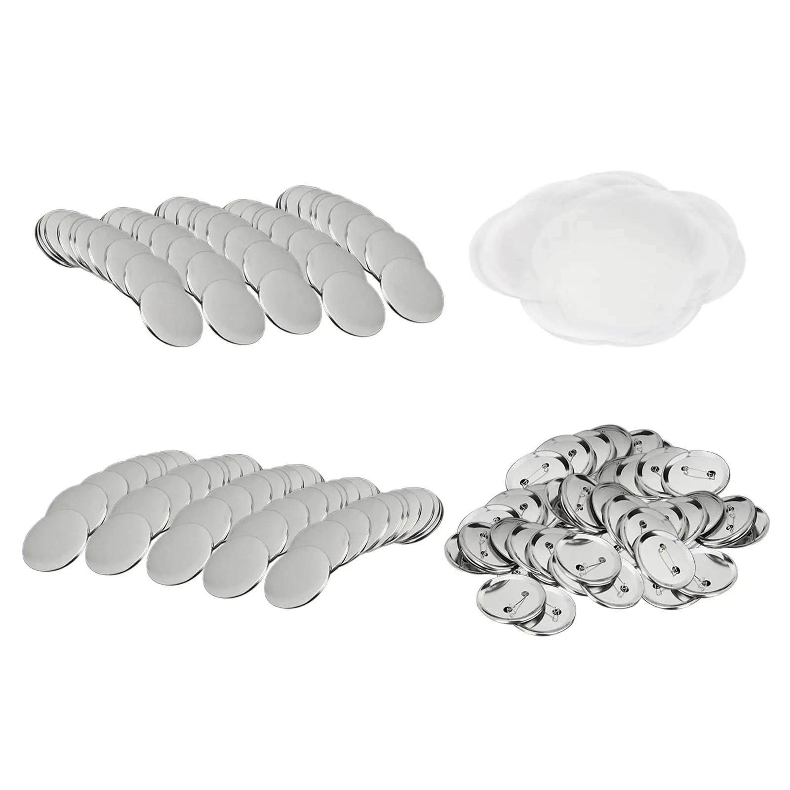 Blank Pins Buttons Aluminum Clear Machine Corsage Pieces Bottom Set Children