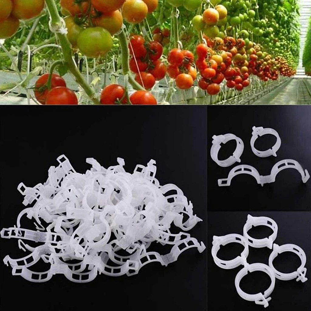 200-Pack Garden Plant Support Clips, Tomato Clips, Plant Ties, Trellis Clips for Securing Plants to Plant 