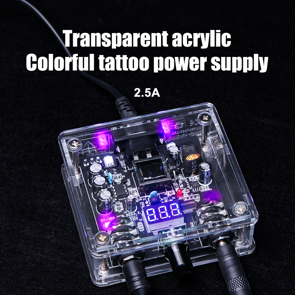 Best of Transparent Tattoo Power Supply PMMA HYlab Adjustable Voltage LED Display Footless Mode Switch Switchable Reviews & Tips